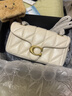 蔻馳（COACH）【新年禮物】Tabby20條紋絎縫推鎖閉合翻蓋枕頭單肩包25新款正品 白色 CP149-B4HA 20*17*11中號 曬單實(shí)拍圖