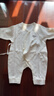babylove新生兒連體衣春秋季初生嬰兒純棉系帶哈衣爬服提花透氣和尚服 曬單實(shí)拍圖