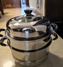 蘇泊爾（SUPOR） 蒸鍋304不銹鋼雙層復底湯鍋二層蒸籠家用大容量電磁爐燃氣灶通用 EZ28BS04- 2層 28cm 曬單實(shí)拍圖