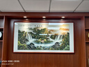 悠弦國畫(huà)山水畫(huà)辦公室掛畫(huà)沙發(fā)背景墻客廳裝飾畫(huà)水墨字畫(huà)靠山圖風(fēng)景畫(huà) 流水生財 畫(huà)框163*83厘米 曬單實(shí)拍圖