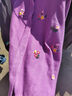 帕絲特春秋精致繡花媽媽裝中老年女針織衫長(cháng)袖開(kāi)衫毛衣外套 紫色 2XL 曬單實(shí)拍圖
