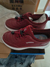 回力（Warrior）女鞋媽媽鞋春季皮面中老年鞋輕便軟底健步鞋女士運動(dòng)休閑鞋酒紅37 曬單實(shí)拍圖