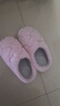潔麗雅毛絨棉拖鞋秋冬加厚軟底男女保暖加絨棉拖鞋 粉色 38/39 曬單實(shí)拍圖