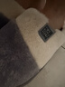海瀾之家（HLA）拼色毛絨棉拖鞋男士秋冬新款家居室內厚底情侶保暖防滑拖鞋女 煙灰色 44-45 【適合43-44碼腳】 曬單實(shí)拍圖