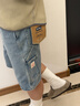 Levi's李維斯25春季新品男士568LOOSE休閑時(shí)尚寬松直筒牛仔短褲 曬單實(shí)拍圖