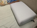 雪天鵝（XUETIANE）天然乳膠枕頭高枕加高加厚硬枕不塌回彈成人護頸側睡一體面包平枕 超高加硬16cm【配冰絲藍枕套】 單只 曬單實(shí)拍圖