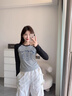 班尼路（Baleno）撞色修身長(cháng)袖t恤女2026年春秋新款潮流時(shí)尚簡(jiǎn)約休閑插肩圓領(lǐng)上衣 曬單實(shí)拍圖