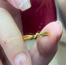 芯奢戒指女設計感電鍍仿金飾小眾輕奢素圈開(kāi)口紀念日節送女友禮物 曬單實(shí)拍圖