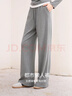 香影運動(dòng)休閑闊腿褲女2026春季新款慵懶風(fēng)寬松垂感高腰灰色直筒褲 中灰 M 160/64A/95-110斤 曬單實(shí)拍圖