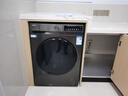 海爾滾筒洗衣機帶烘干洗烘一體一級能效家用10公斤大容量洗脫水機變頻全自動(dòng)洗衣機 洗烘干一體+蒸汽除菌空氣洗+1.1洗凈比 滾筒 曬單實(shí)拍圖