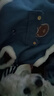 嬉皮狗（hipidog）狗狗衣服仿兔絨毛邊加絨保暖可牽引馬甲中小型犬比熊寵物貓咪服飾 牛仔藍色 XXL（建議體重15-20斤） 曬單實(shí)拍圖