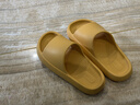 優(yōu)調負跟拖鞋女厚底居家防滑室內拉筋前高后低情侶拖鞋夏 黃色 35-36 曬單實(shí)拍圖