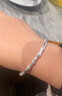 ZF-DR新款滿(mǎn)天星純銀手鐲女999實(shí)心足銀鐲子手鏈年輕款送女友生日禮物 生日禮物女士-25克_愛(ài)如初見(jiàn)開(kāi)口 曬單實(shí)拍圖