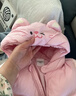巴拉巴拉童裝嬰兒連體衣羽絨服假兩件寶寶衣服冬裝外出男童女童保暖厚時(shí)尚 曬單實(shí)拍圖