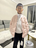 迷你巴拉【三防】男女童羽絨服輕薄寶寶嬰兒外套冬新品 橡皮粉61216 150 【充絨量85.2g】 曬單實(shí)拍圖