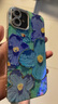 世韓 適用蘋(píng)果12手機殼iPhone12保護套6.1英寸鏡頭全包TPU軟殼藍光油畫(huà)紫色花防摔防刮高級感女生款 曬單實(shí)拍圖