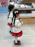 幼歌（YOUGE）春新品學(xué)院風(fēng)襯衫全棉百褶裙直筒褲套裝寶寶百搭三件套 紅色短裙 100 cm 曬單實(shí)拍圖