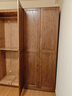 原始原素實(shí)木衣柜小戶(hù)型省空間衣櫥橡木掛衣區柜子黑胡桃色B款4門(mén) L7042 曬單實(shí)拍圖