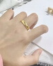 老鳳祥黃金光面蛇肚戒指女款足金素圈活口指環(huán)情人節生日禮物送愛(ài)人媽媽 光面蛇肚戒指 約1.2g 曬單實(shí)拍圖