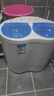 長(cháng)虹5公斤半自動(dòng)雙桶內衣內褲洗衣機 家用出租房宿舍小型迷你寶寶洗脫雙電機 強力甩干 可手動(dòng)加水 5公斤【強動(dòng)力電機+不銹鋼脫水桶】藍 曬單實(shí)拍圖