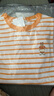 Teenie Weenie小熊女裝T恤春夏多巴胺航海細條紋長(cháng)袖上衣內搭 橙色 M (165) 曬單實(shí)拍圖