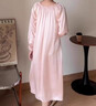 法奈蜜重磅真絲睡裙長(cháng)袖女士真絲睡衣100%桑蠶絲秋季高級感甜美家居服 櫻花粉 L 165 【使用沐浴露手洗】 曬單實(shí)拍圖