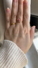 謝瑞麟（TSL）情人節禮物黃金戒指心連心女開(kāi)口鏤空結婚足金指環(huán)YL950 約1.8g 曬單實(shí)拍圖