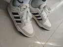 阿迪達斯（adidas）官方男鞋女鞋 新款情侶運動(dòng)鞋潮流時(shí)尚耐磨休閑鞋低幫皮面板鞋 2546/白黑棕/推薦 41 曬單實(shí)拍圖