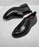 意爾康男鞋舒適套腳商務(wù)休閑皮鞋一腳蹬軟底爸爸鞋 96343W 黑色39 曬單實(shí)拍圖