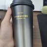 星巴克（Starbucks）杯子 咖啡寶藏系列 高顏值黑色不銹鋼保溫杯咖啡杯男女士送禮禮物 黑白漸變不銹鋼桌面杯430ml 曬單實(shí)拍圖