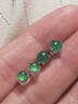 祥禎福珠寶（XIANGZHENFU JEWELRY）925銀鑲嵌翡翠蛋面耳釘滿(mǎn)綠翡翠耳飾冰種玉石耳針送女友送長(cháng)輩 曬單實(shí)拍圖
