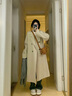 GARNUO高級感毛呢外套女中長(cháng)款2026秋冬季新款韓系赫本風(fēng)小個(gè)子呢子大衣 燕麥色【常規內里】 M 【101-115斤】 曬單實(shí)拍圖