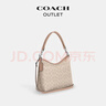 蔻馳（COACH）奧萊女士女包經(jīng)典標志LAUREL 31號流浪包單肩包斜挎包腋下包禮物 SV/沙黃色/灰褐色 曬單實(shí)拍圖