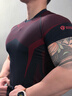 Monster Guardians健身衣男 馬年限定一體編織四維拉伸5A抗菌吸濕速干輕薄緊身衣 Black&Red 黑紅 XL 曬單實(shí)拍圖