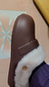樸西冬季復古博肯防水可拆洗女士棉拖鞋可外穿保暖 博肯棕 42-43 曬單實(shí)拍圖
