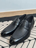 零度皮鞋男鞋春季新款一腳蹬英倫風(fēng)商務(wù)正裝鞋男軟底辦公通勤樂(lè )福鞋男 黑色 【標準皮鞋碼】 41 (255mm) 曬單實(shí)拍圖