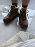 康龍雪地靴男鞋秋冬加絨保暖棉鞋男士防水休閑靴子 棕色 42 曬單實(shí)拍圖