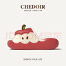 chedoir鴛鴦蘋(píng)果拖鞋女夏季可愛(ài)卡通居家防滑洗澡用情侶款涼拖鞋外穿 曬單實(shí)拍圖
