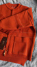 雪夕（XUEXI）媽媽春裝新款紅色外套大碼上衣中老年女裝洋氣針織開(kāi)衫衣服媽媽裝 曬單實(shí)拍圖