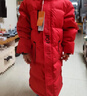 雪中飛（SNOWFLYING）【加厚】童裝兒童羽絨服男童中大童女童長(cháng)款過(guò)膝保暖連帽外套 紅色 160 曬單實(shí)拍圖