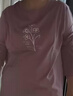 佐丹奴長(cháng)袖T恤女純棉打底衫法式花朵印花寬松圓領(lǐng)上衣女05395782 曬單實(shí)拍圖