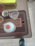 正揚 茶盤(pán)家用茶托盤(pán)排蓄兩用長(cháng)方形大小號茶臺竹制功夫茶具茶道配件 中號/儲排雙用（胡桃色/窗花）—密胺/黑 曬單實(shí)拍圖