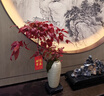 【好運常在】火焰南天竹盆景茶室高檔植物盆栽玄關(guān)桌面年宵花擺件 素陶坡口陶瓷盆火焰南天竹+圓底座 帶盆栽好 曬單實(shí)拍圖