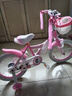 永久兒童自行車(chē)高碳鋼車(chē)架帶輔助輪2-6-10歲女童單車(chē)女孩公主款腳踏車(chē) 【白胎】公主粉+娃娃兜帶小熊 16寸【適合身高105-125cm】 曬單實(shí)拍圖