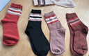 貓人女士襪子女秋冬季中筒襪女100%純棉堆堆襪抗菌防臭吸汗百搭5雙裝 曬單實(shí)拍圖