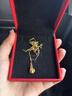 中國黃金（CHINA GOLD）可愛(ài)貓爪黃金項鏈女款足金小貓咪吊墜婦女節生日禮物送女友愛(ài)人 【今/次日達】可愛(ài)貓爪吊墜-S925鏈 約0.3g 曬單實(shí)拍圖