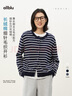 幼嵐allblu女裝“兼顧柔軟與耐穿”26春夏新品長(cháng)絨棉毛織開(kāi)衫女士外套 亮白色條紋 M 曬單實(shí)拍圖