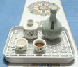 美杜 廚房瀝水茶盤(pán)茶杯水杯雙層瀝水盤(pán)多功能家用客廳餐具收納托盤(pán) 瀝水托盤(pán)【加深款】 曬單實(shí)拍圖