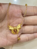 周六福5G工藝黃金項鏈女蝴蝶結吊墜A0612627 約5.08g 40+5cm生日禮物 曬單實(shí)拍圖