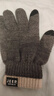 JEEP SPIRIT吉普手套男冬季加厚保暖羊毛混紡手套可觸屏防寒保暖針織手套男款 深灰 曬單實(shí)拍圖